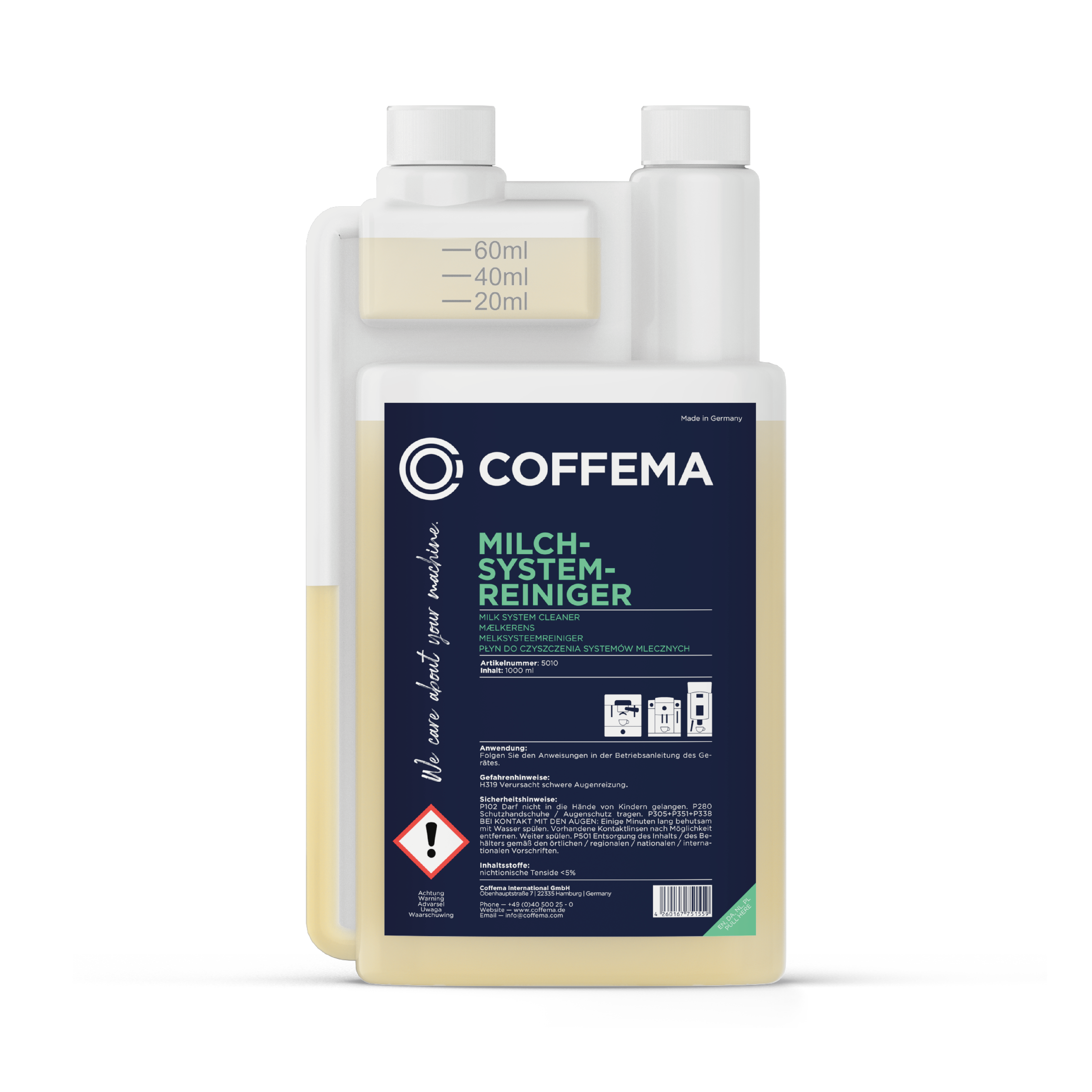 Coffema 1 liter melksysteemreiniger
